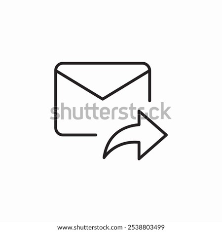 mail forward icon sign vector