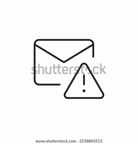 mail error exclamation mark icon sign vector