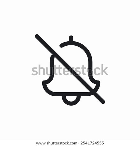 turn off notification icon sign vector