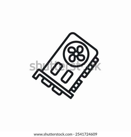 graphics card gpu icon sign vector