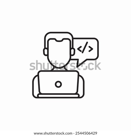 developer programming icon sign vector