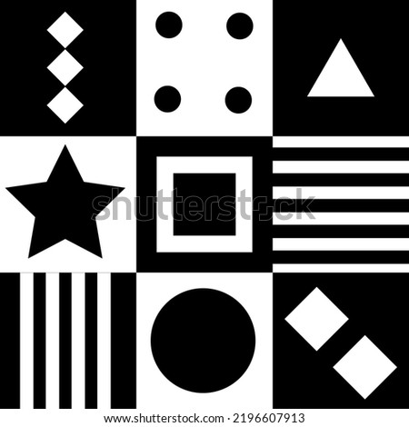 Simple infant visual stimulation contrast black and white patterns.