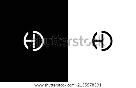 Creative Professional Trendy Letter HD Logo Design in Black and White Color , Initial Based Alphabet Icon Logo