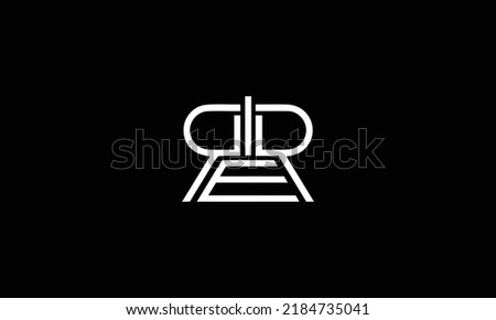 Initial RER letter logo design vector illustration. white RER logo isolated on black background
