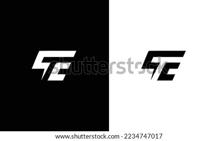 TE letter logo design on luxury background.