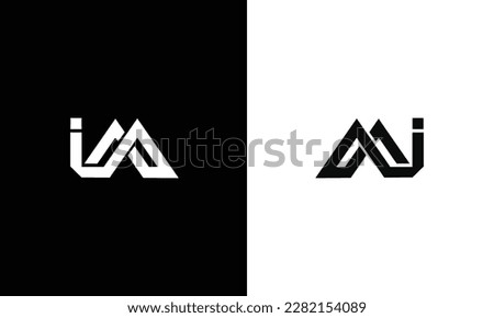 Alphabet letters Initials Monogram logo MI, IM, M and I Stok fotoğraf © 