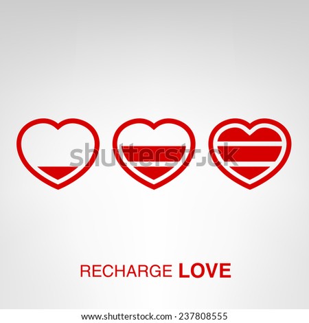 Love charger - creative Valentines Day heart concept