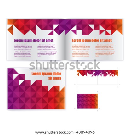 Brochure ( booklet ) cover template vector. Include print version