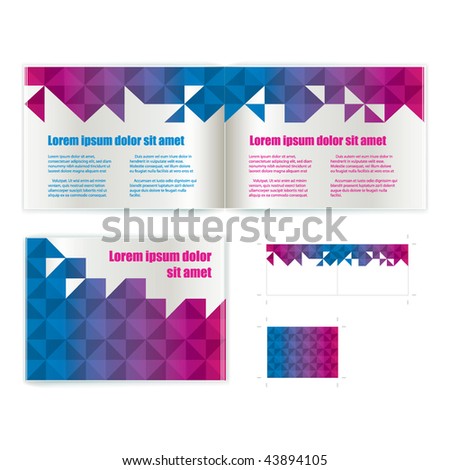 Brochure ( booklet ) cover template vector. Include print version