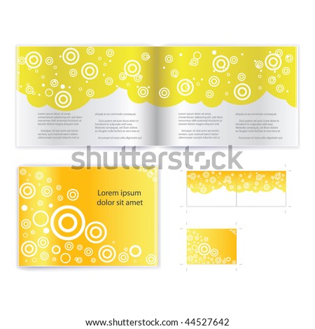 Brochure ( booklet ) cover template vector. Include print version