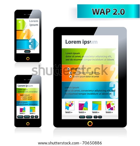 Wap 2.0 optimized two sizes biggest and smallest,  vector site.