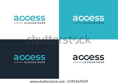 simple word mark access logo vector