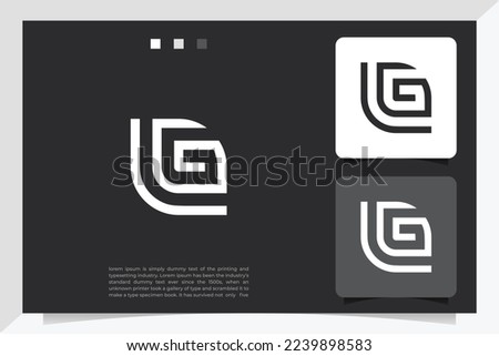 LG Leaf Logo Monogram Icon Vector Template
