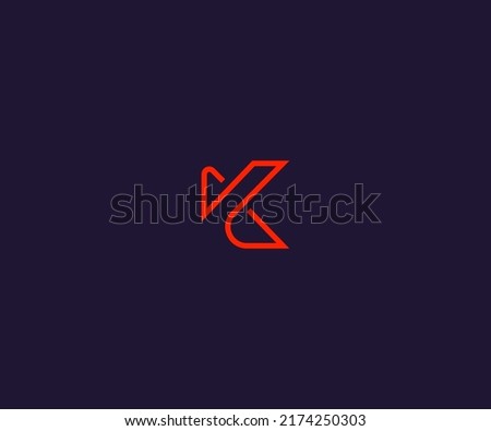 Latter K Logo Template vector Abstract Monogram Symbol	