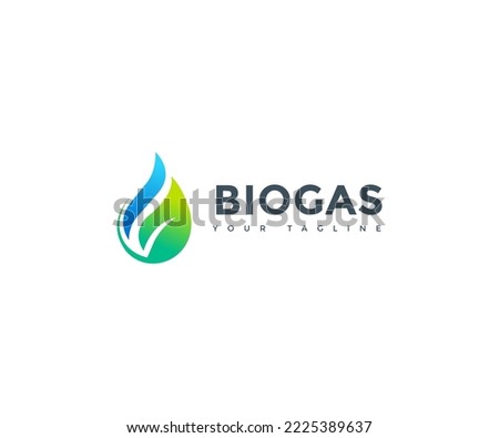 Biogas logo. Oil and gas Vector logo. Industrial or factory design template. 