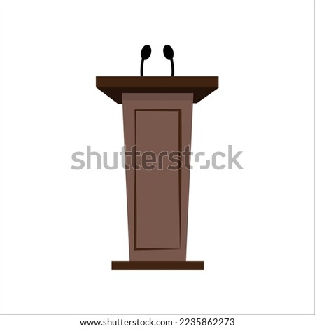 Isolated vector illustration graphic icon of a speaker's podium