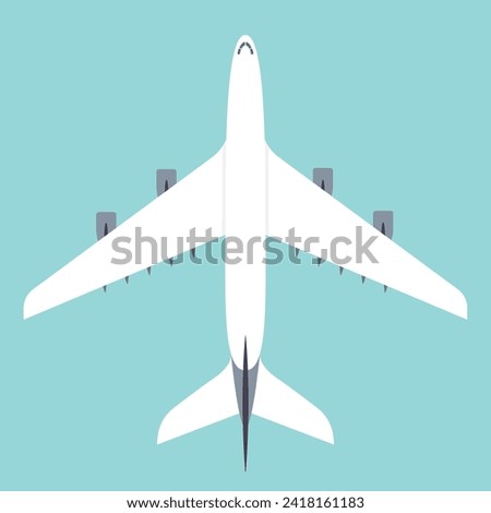Passenger airplane isolated vector illustration graphic