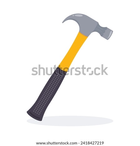 Isolated claw hammer graphic icon symbol