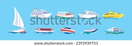 Similar – Image, Stock Photo set sail with blue sky and bright sun