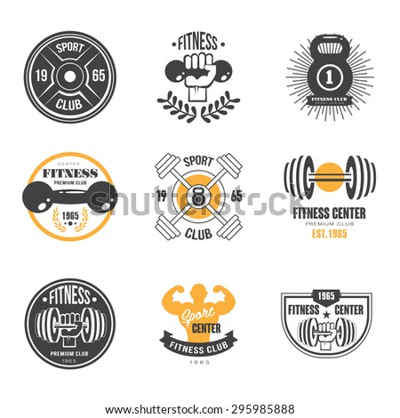 Sport and Fitness Logo Templates, Gym Logotypes, Athletic Labels and Badges