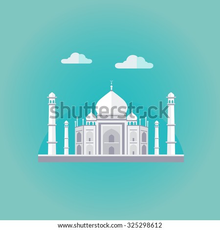 Vector illustration of Taj Mahal an ancient Palace in India