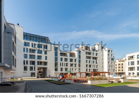 Similar – Image, Stock Photo Framed in balcony land (4th floor)