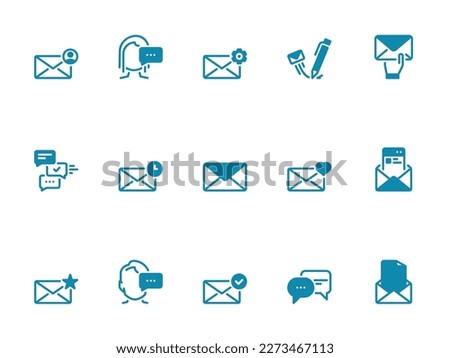 Simple vector icon on a theme message, mail, email
