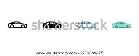 Simple vector icon on a theme car