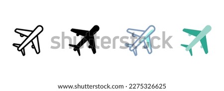Simple vector icon on a theme airplane