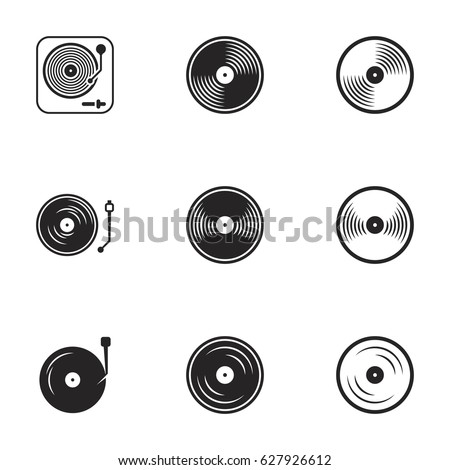 Icons for theme vinyl. White background