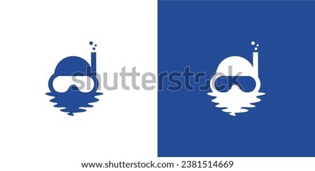 water sport scuba diving logo vector free editable