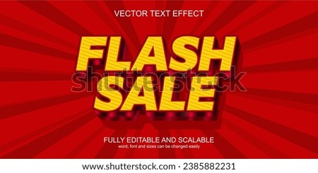 3d text effect flash sale vectoer editable