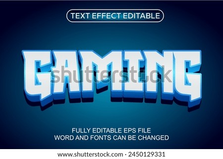 3D text effect gaming vector editable