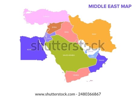 MIDDLE EAST MAP VECTOR FREE