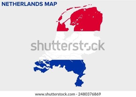 NETHERLANDS MAP ILLUSTRATION VECTOR FREE