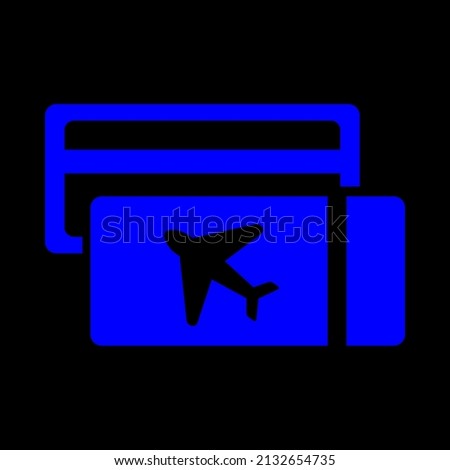 airline ticket line vector icon