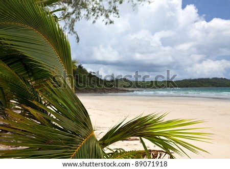 Paradise nature, sea water, summer and hotel house on the tropical beach