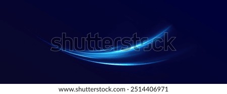 City road car light trails motion background. Illustration of light ray, stripe line with blue light, speed motion background.