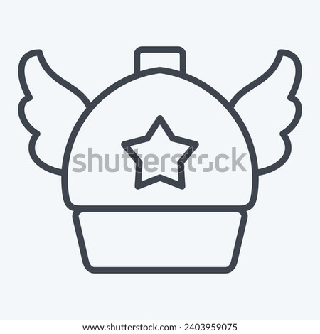 Icon Arale Hat. related to Hat symbol. line style. simple design editable. simple illustration