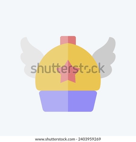 Icon Arale Hat. related to Hat symbol. flat style. simple design editable. simple illustration