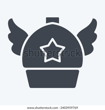 Icon Arale Hat. related to Hat symbol. glyph style. simple design editable. simple illustration