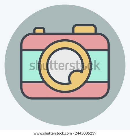 Icon Camera. related to Entertainment symbol. color mate style. simple design illustration