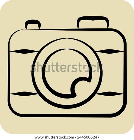 Icon Camera. related to Entertainment symbol. hand drawn style. simple design illustration