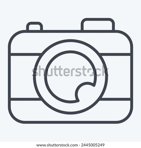 Icon Camera. related to Entertainment symbol. line style. simple design illustration