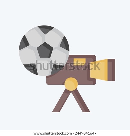 Icon Live. related to Football symbol. flat style. simple design illustration