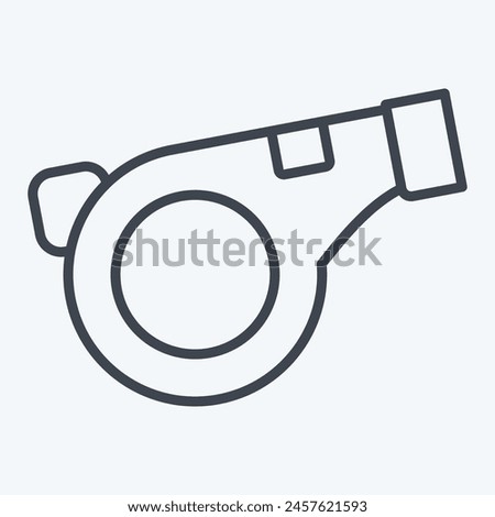 Icon Whistle. related to Security symbol. line style. simple design illustration