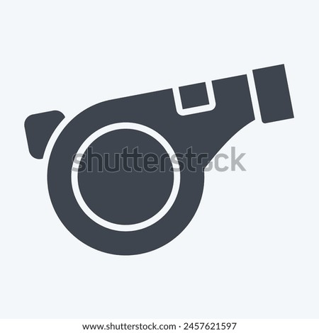 Icon Whistle. related to Security symbol. glyph style. simple design illustration