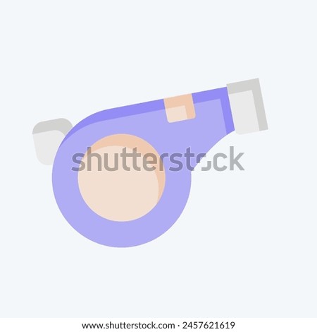 Icon Whistle. related to Security symbol. flat style. simple design illustration