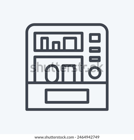 Icon Vending Machine. related to City symbol. line style. simple design illustration