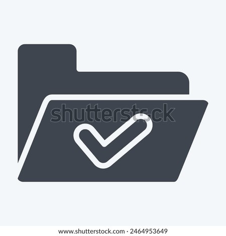 Icon Folder. related to Button Download symbol. glyph style. simple design illustration